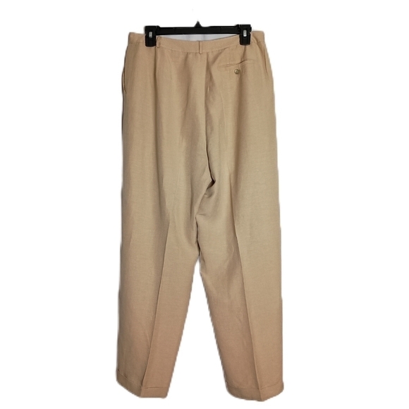 Talbot's Silk & Linen Blend Khaki Colored Pantsuit Size 12 - Picture 4 of 15